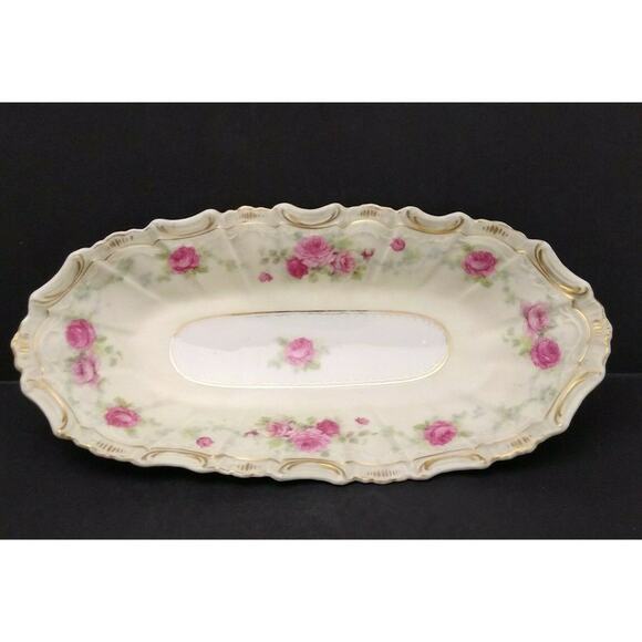 Old Ivory German Porcelain Relish Dish - Picture 1 of 9
